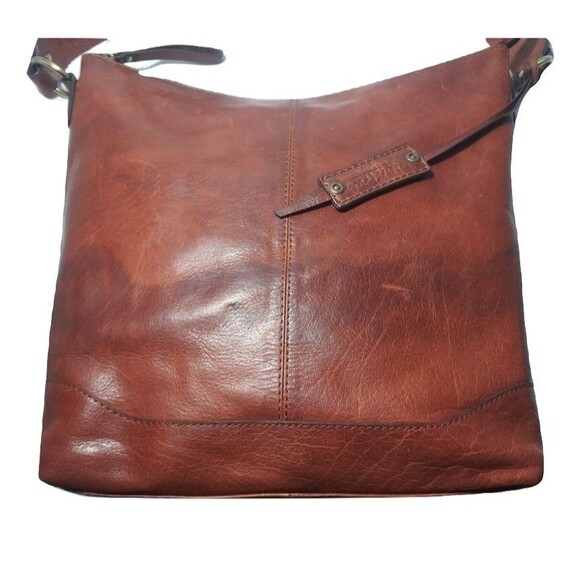 DIBA True Leather Shoulder Bag Chestnut Brown Medium Size Handbag - Picture 2 of 8
